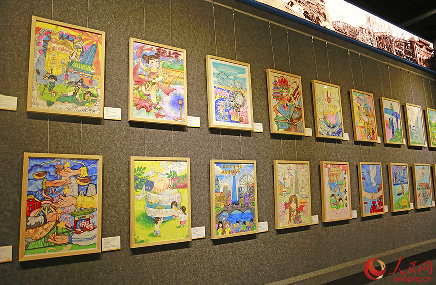 “喜迎上合峰会 共绘津彩画卷”优秀作品展。人民网记者 崔新耀摄